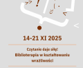 Ogólnopolski Tydzień Biblioterapii plakat - 2025